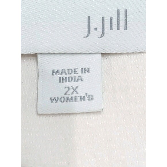 J. Jill Ivory Cowl Neck Pullover sweatshirt, cozy Drawstring neck Laga Look 2X - Picture 7 of 9